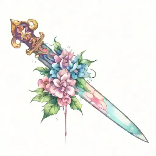 Demon Blood Sword From Adventure Time With Flowers