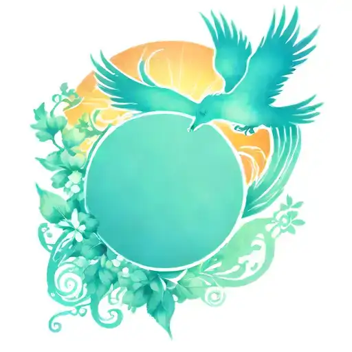 Sun Rising Over Forest Phoenix