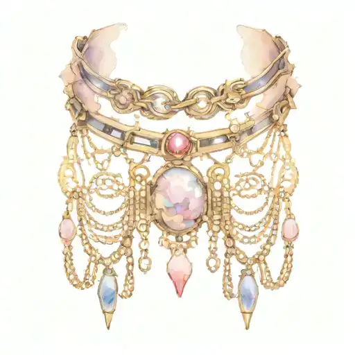 Sissy Collar With Delicate Chains