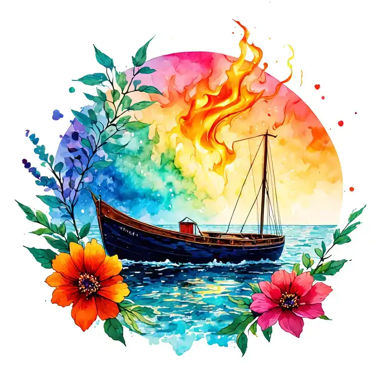 Burn The Boats Love And Flowers