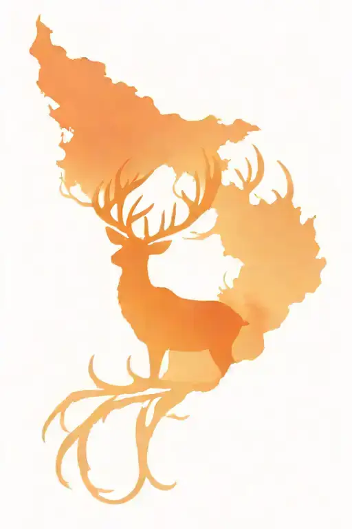 Beach And Deer Antlers