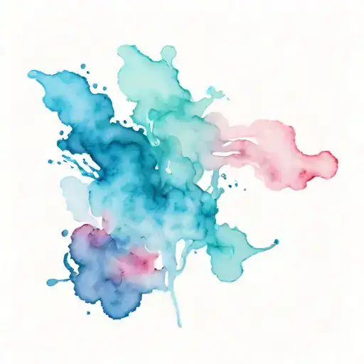 Watercolors Pink And Blue Represent Kids