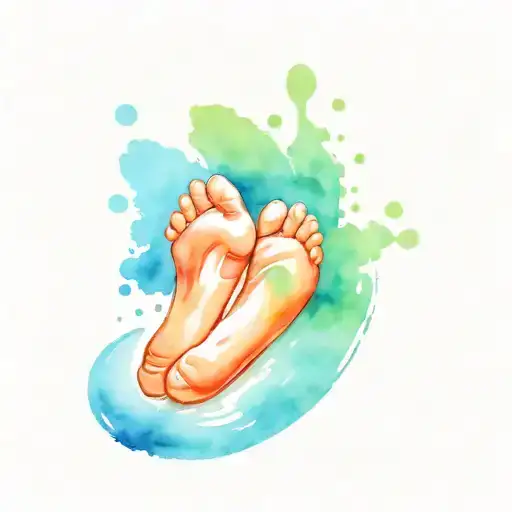 Baby Foot Print With Name