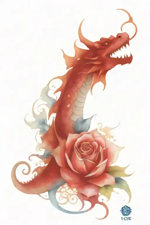 Yakuza Dragon And Blue Rose