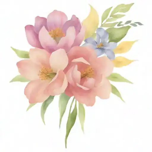 Watercolor Flower Bouquet