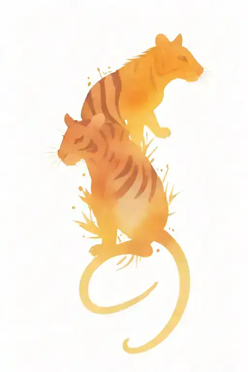 Rat And Tiger Merged Together