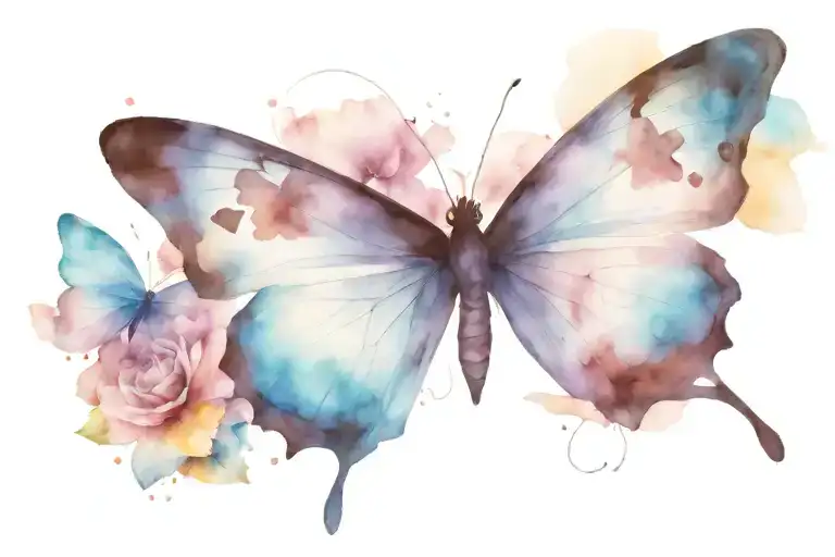 Black Blue And Purple Butterfly Coming