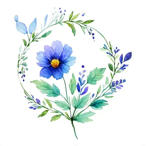 Gemini Zodiac Sign With May Birth Flower Growing