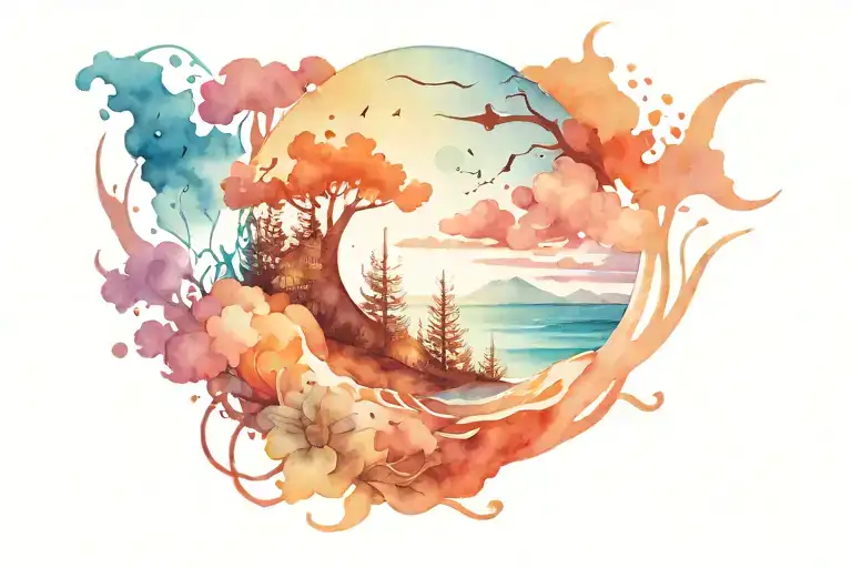 Camp Nature Sea Sun Moon