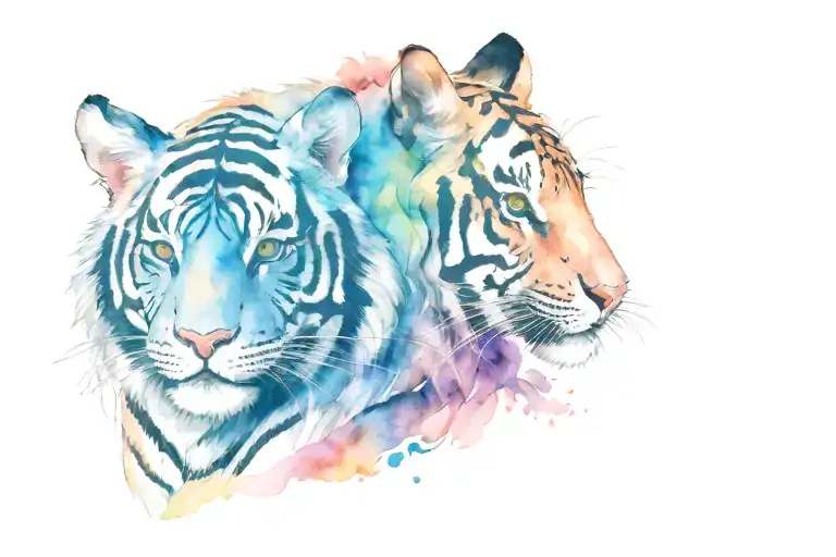 Tiger Bunny Hug Each Other