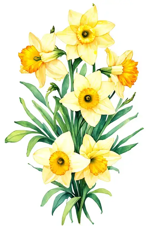 Daffodils And Azaleas