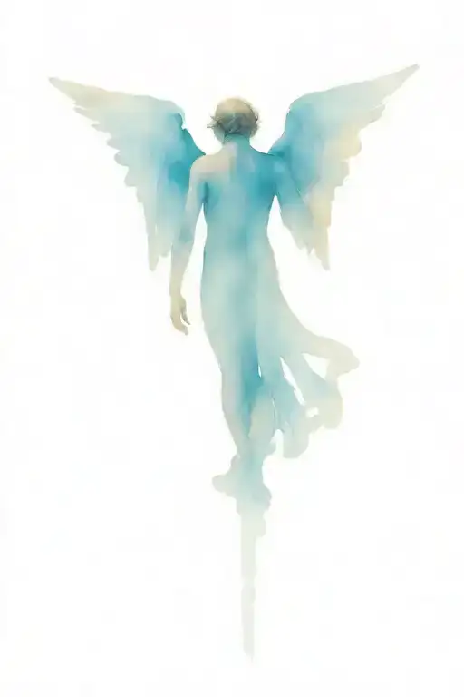 The Wounded Angel Walks With His Back Turned