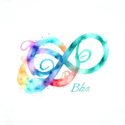 Infinity Symbol With Word Baba Wrote In It