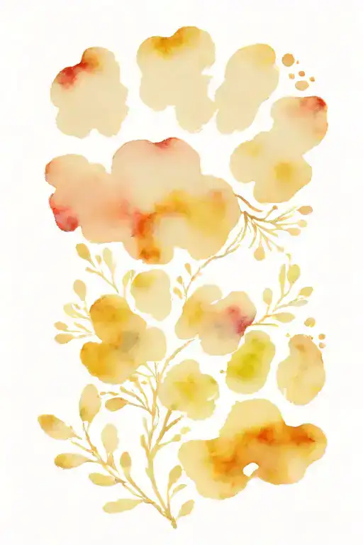 Dog Paw Print Watercolor Floral Bright Summer Vibes