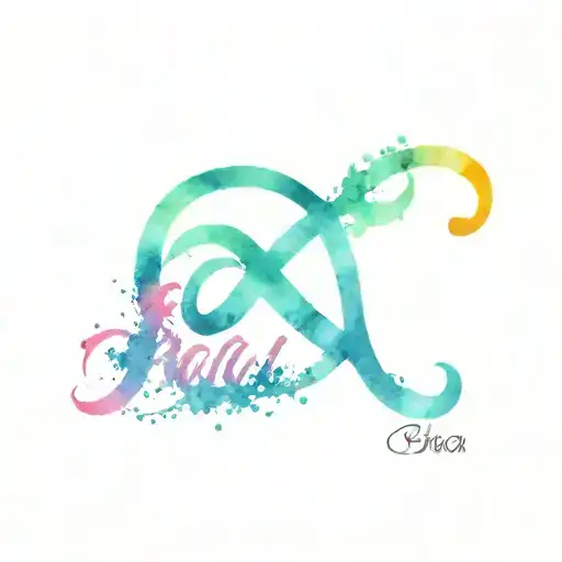 Infinity Symbol With Word Baba Wrote In It