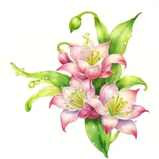 Lily Of The Valley Flower And Water Lily Flower