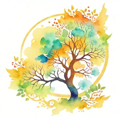 Tree Of Life Sun And Wings