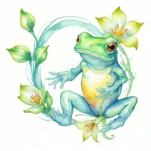 Orchid Seashell Frog Playing