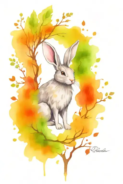 Rowan Tree Of Life Celtic Rabbit Forest Witch Protection Love