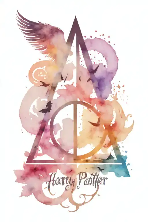 Harry Potter Deathly Hallows Symbol With Words Always Until The End