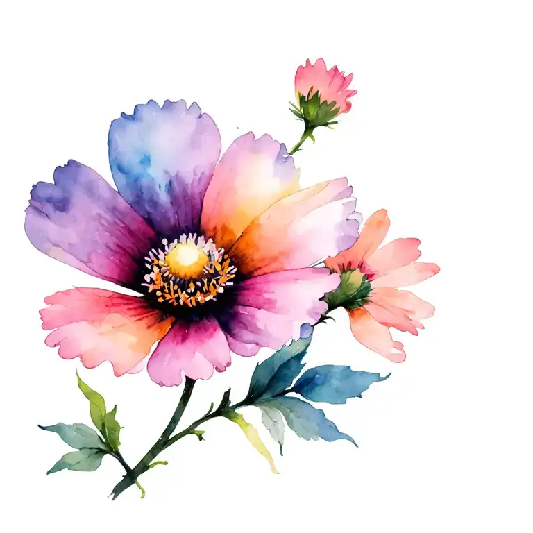 A Cosmo Flower Intertwined Flower And Flower Oeillet