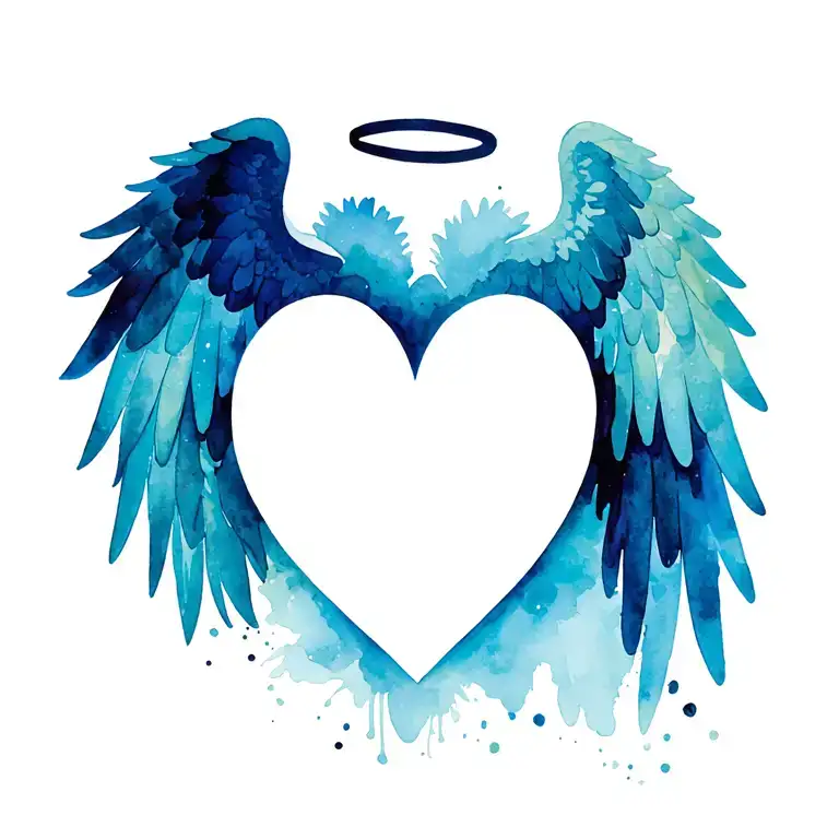 Heart With Wings And Halo