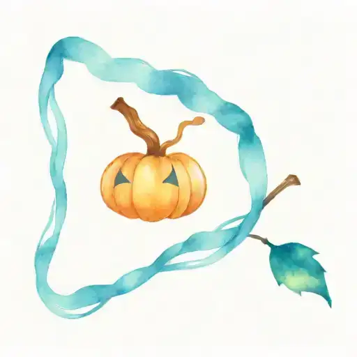 Broomstick With A Pumpkin Halloween Cute