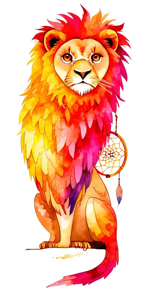 Lion Head Rasta Lion Head Owl Sitting Dream Catcher