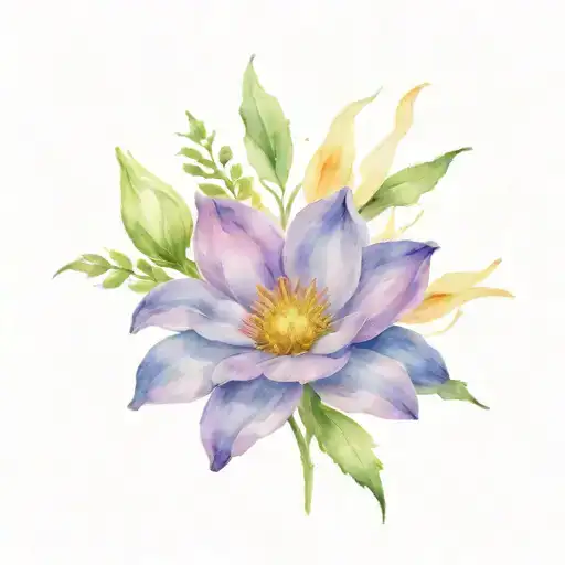 Rose Daisy Lily Blooming Water Coloy