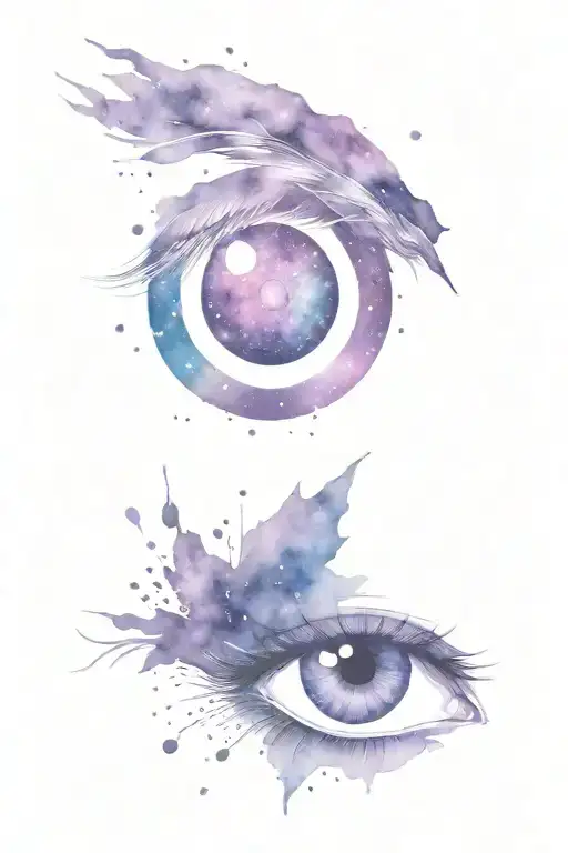 Purple Bright Eye In Star Purple Space Galaxy