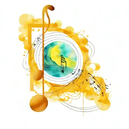 A Music Staff Made Of Electrical Wires With Outdoor Scenery