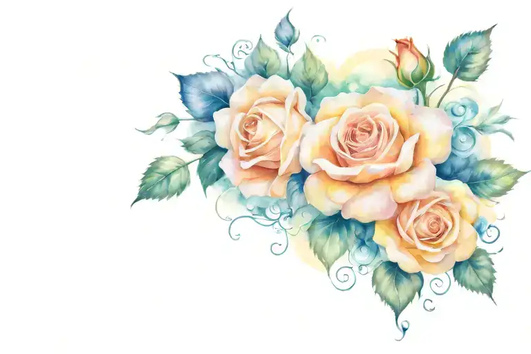 Roses With Heart Symbolizing Love