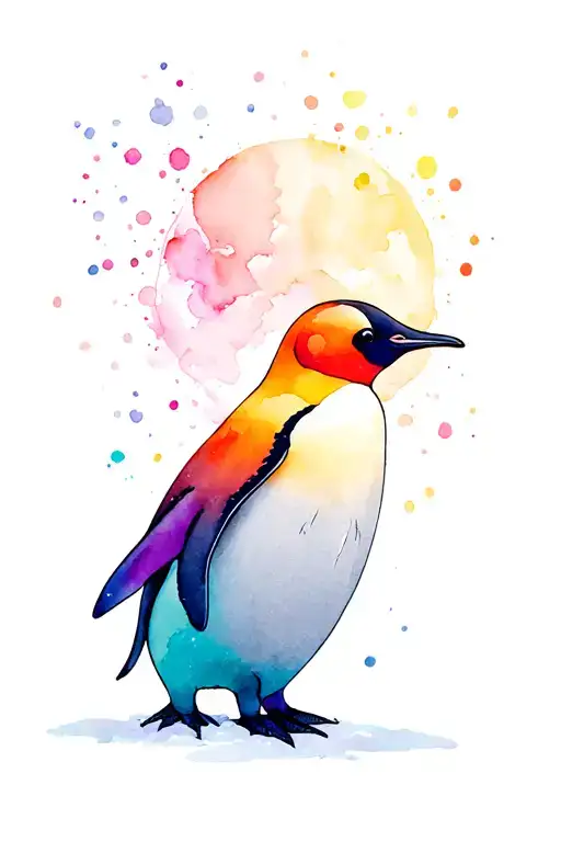 Penguin Rainbow Colors