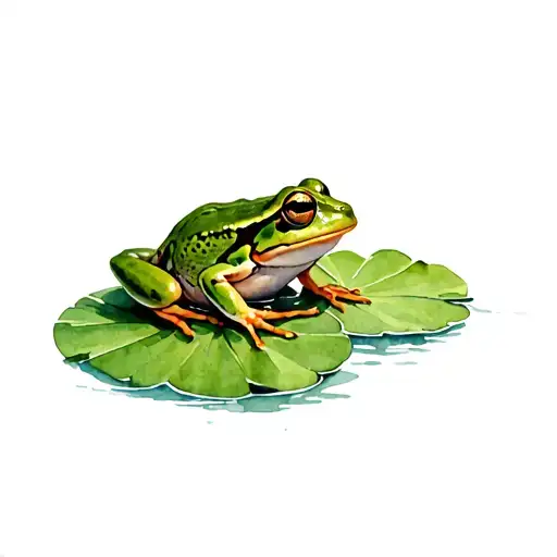 Frog On Lily Pad