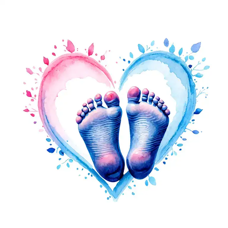 Baby Feet In A Heart Shape