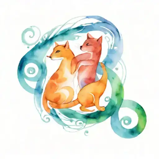 Circle Of Cats Dancing