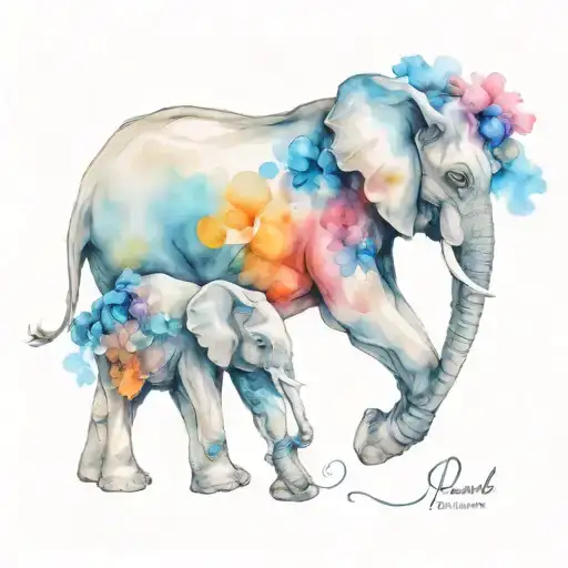 Incorporate A Detailed Elephant Design Into A Spinal Cord Injury Awareness Ribbon