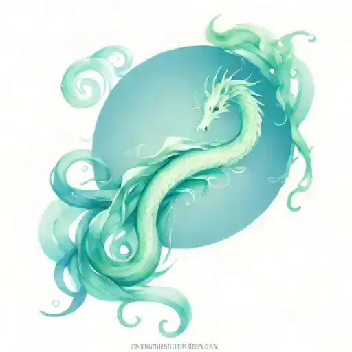 Virgo And Dragon Curled