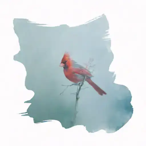 Looking Through A Window That A Cardinal Is Flying Towards