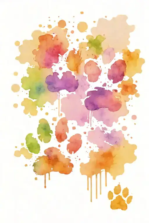 1 Cat Paw Print And 1 Dog Paw Print