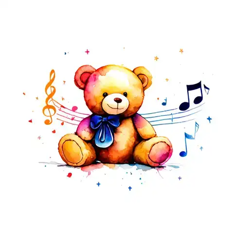 Music Notes Teddy Bear