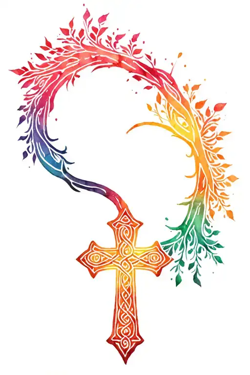 Celtic Cross Tree Of Life