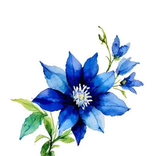 Cancer And Larkspur Flower Intertwined