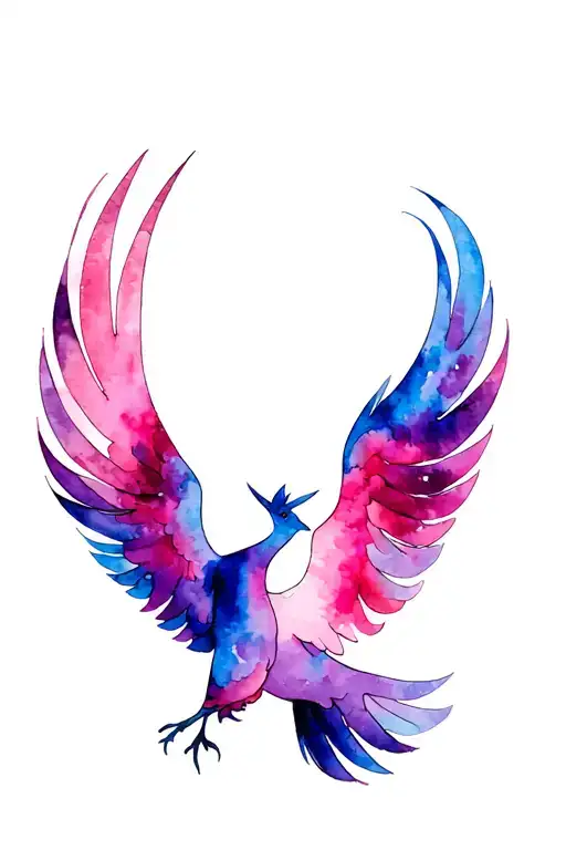 Phoenix Pink Blue Purple