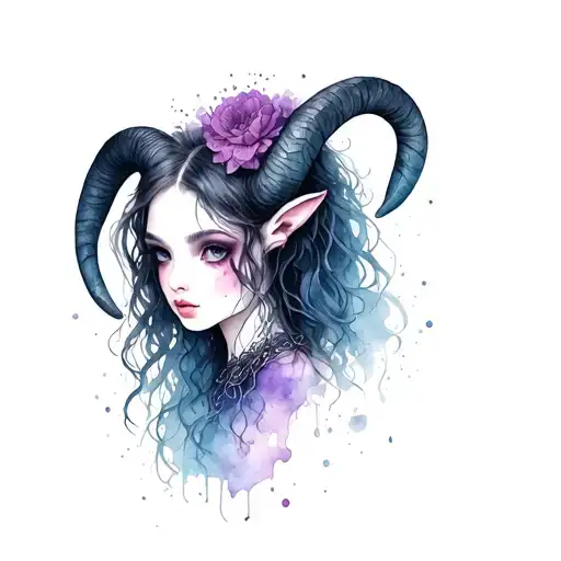 Girl Goth Aries Zodiac Sign
