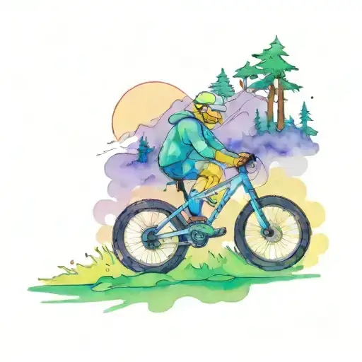 Homer Simpson Mountain Biking