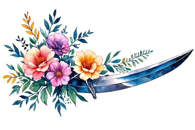 Dagger With Flowers