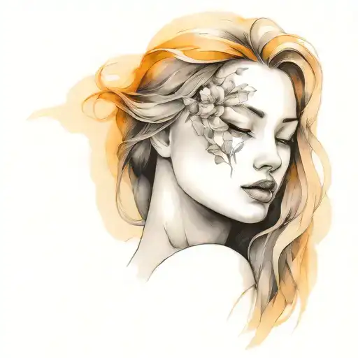 Motherhood Symbolic No Face Punk Sketch Black Grey And One Prominent Colour