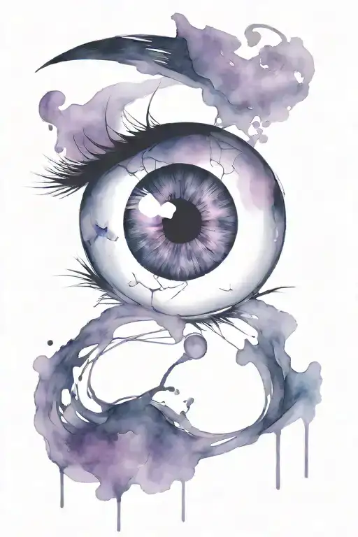 Purple Eye Looking From Space Magic Purple