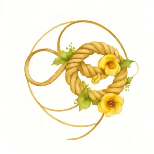 Nautical Rope Infinity Symbol With Birth Flowers Of November July January April Infinity Symbol